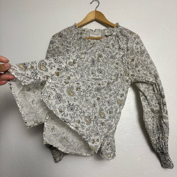 Cleobella Floral‎ Paisley Organic Cotton Blouse - Picture 3 of 8